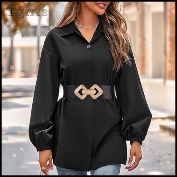 Wide Elastic Waist Belt Vintage Chic Elegant Dress Accessory Adjustable Fit